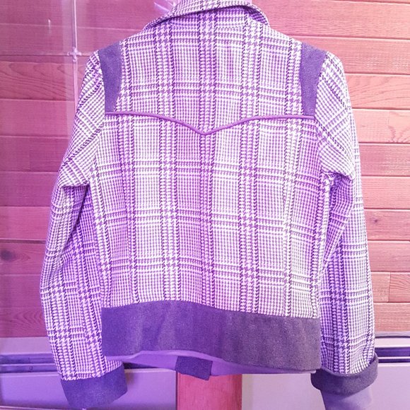 Wool Button Jacket Medium [80% Wool] Made In Canada - Picture 12 of 14